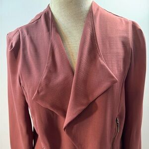 Berry Colored Open Front High/Low Blazer